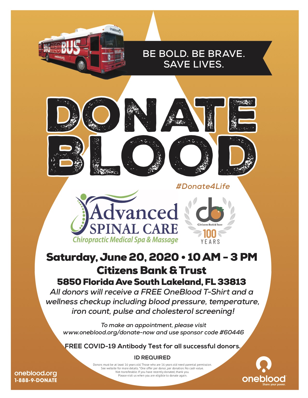 Donate Blood - Event Flyer